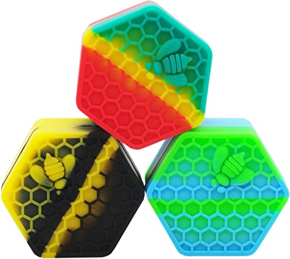 26ml Wax Hexagon Silicone Container Non-stick Honeybee Jar