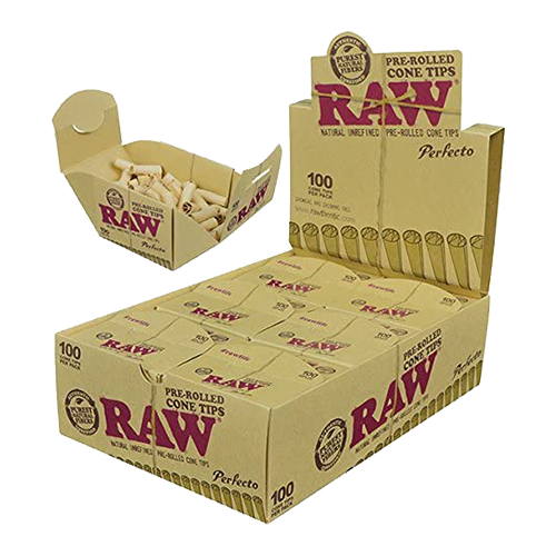 Raw Pre-Rolled Cone Tips 21ct - Perfecto
