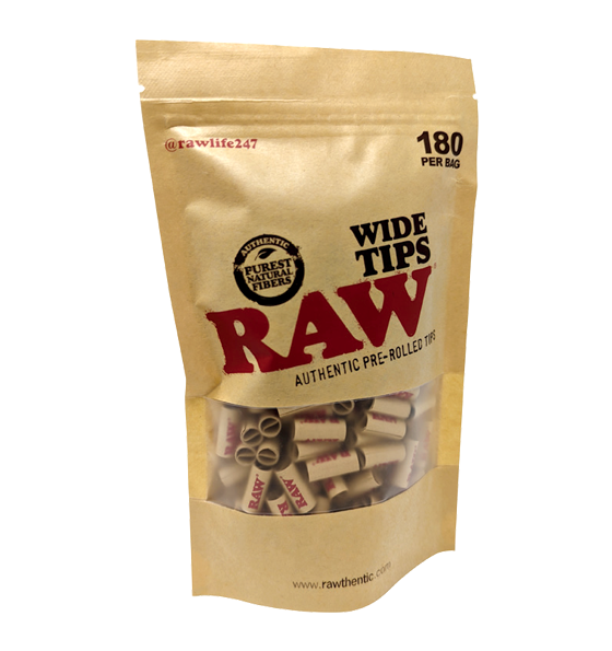 Raw Pre-Rolled Wide Tips (180 count)