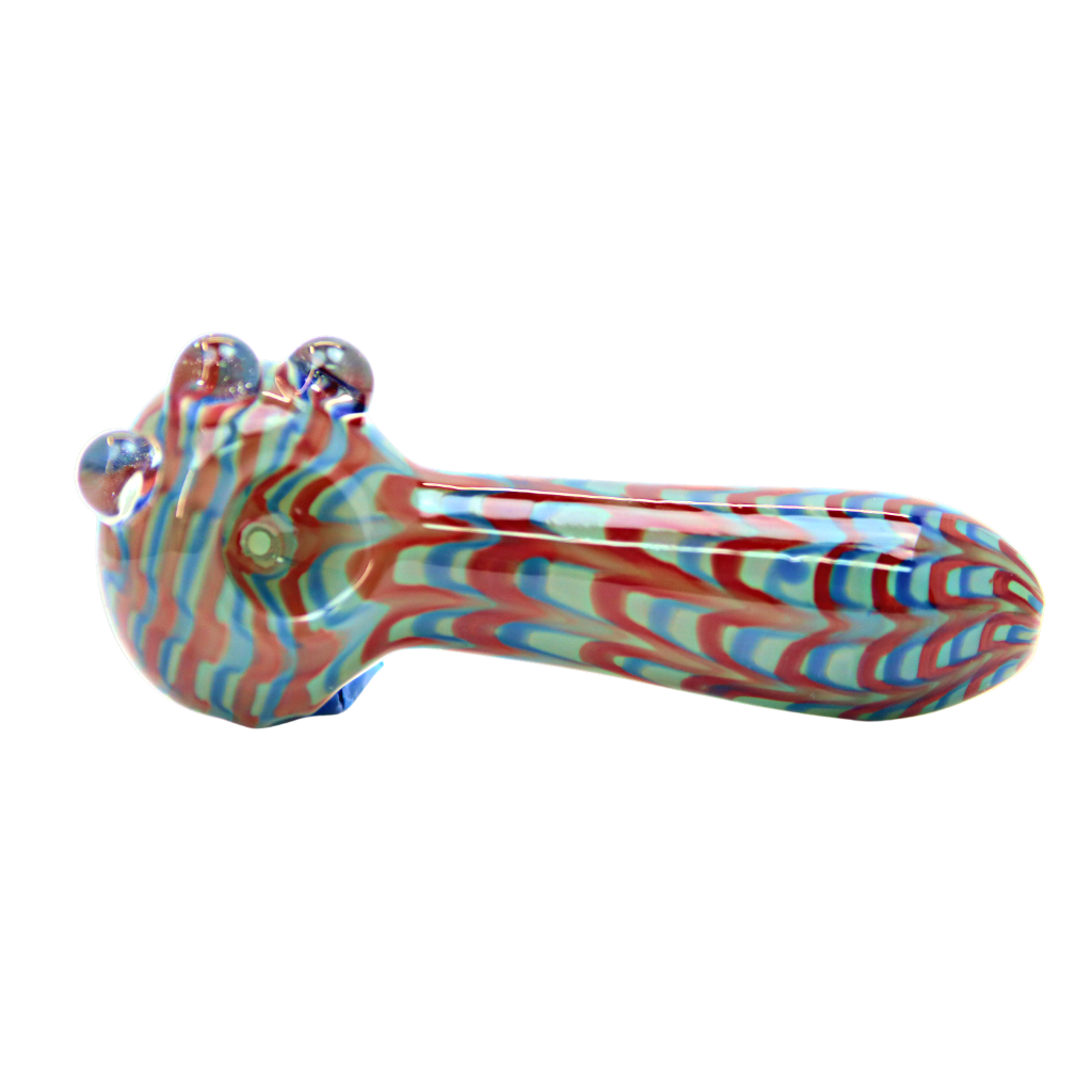 Red and Blue Swirl Hand Pipe