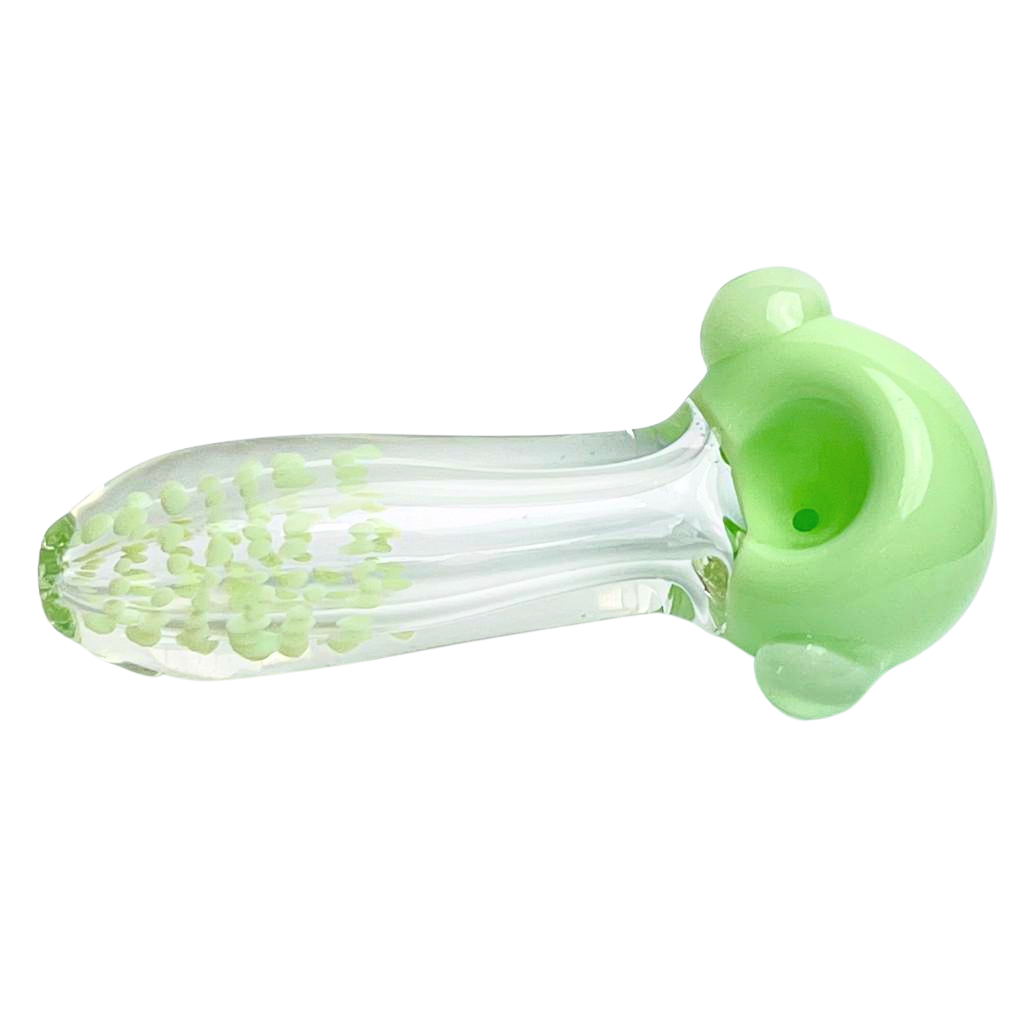 Clear and Slime Hand Pipe with Dots