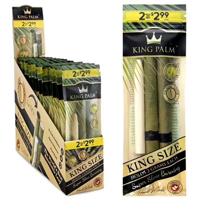 King Palm KING- 2 Gram Real Leaf Rolls - 2 Pack