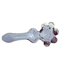 Load image into Gallery viewer, Translucent Purple Hand Pipe with Bubbles
