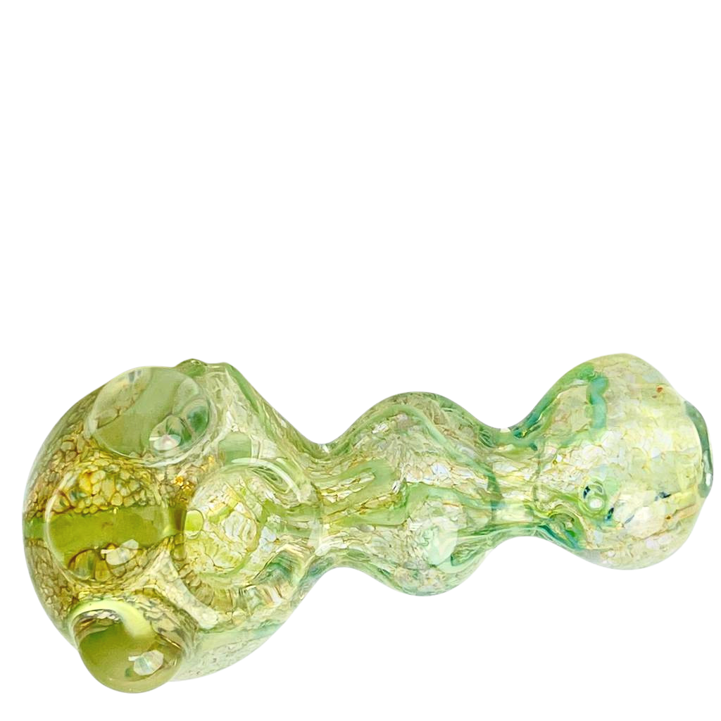 Green Speckled Bubble Hand Pipe