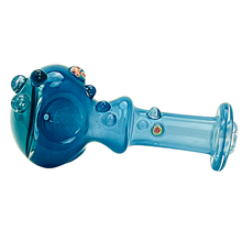 Load image into Gallery viewer, Headley Glass Art Blue and Teal Spoon Hand Pipe
