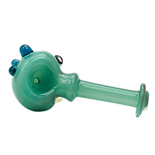 Load image into Gallery viewer, Headley Glass Art Teal with Teal Spoon Hand Pipe
