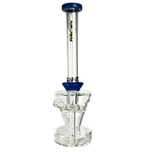Load image into Gallery viewer, 14mm Tornado Glass Light Purple Long Neck Recycler Dab Rig
