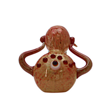 Load image into Gallery viewer, Red Fumed Eyes and Horns Hand Pipe
