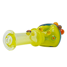 Load image into Gallery viewer, Headley Glass Art Yellow and Blue Spoon Hand Pipe
