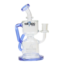 Load image into Gallery viewer, 14mm Tornado Glass Double Stacked Recycler
