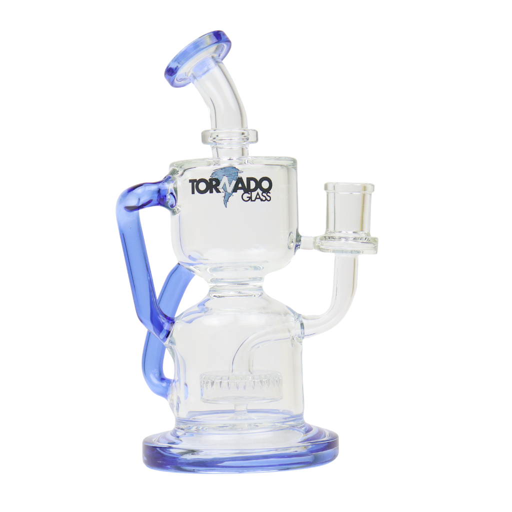 14mm Tornado Glass Double Stacked Recycler