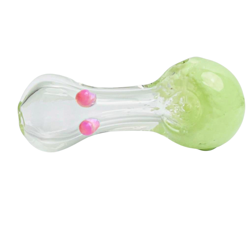 Clear Mini Hand Pipe with Slime Frittered Bowl