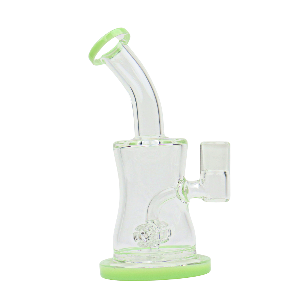 14mm Clear Barrel Perc Banger Hanger with Slime Ace