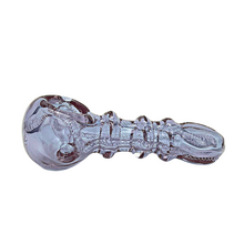 Load image into Gallery viewer, Purple Translucent Hand Pipe with Swirl Design
