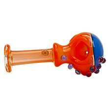 Load image into Gallery viewer, Headley Glass Art Orange and Purple Spoon Hand Pipe
