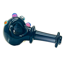 Load image into Gallery viewer, Headley Glass Art Black Spoon Hand Pipe
