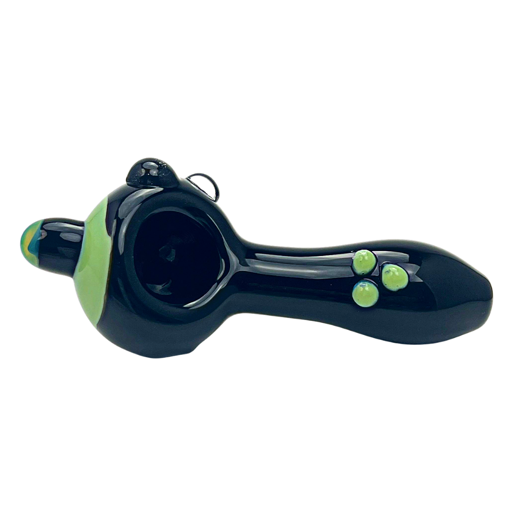Black Hand Pipe with Slime Design
