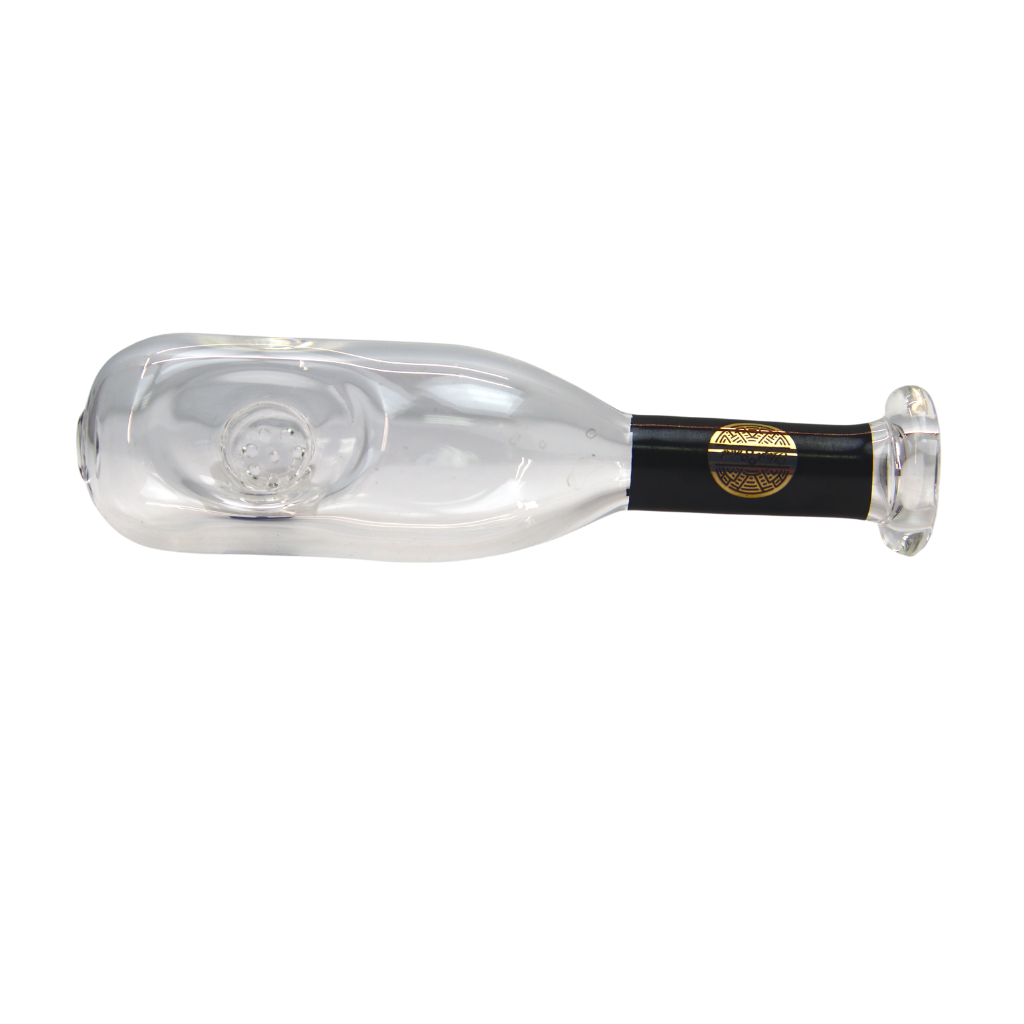 Clear Bottle Shaped Hand Pipe