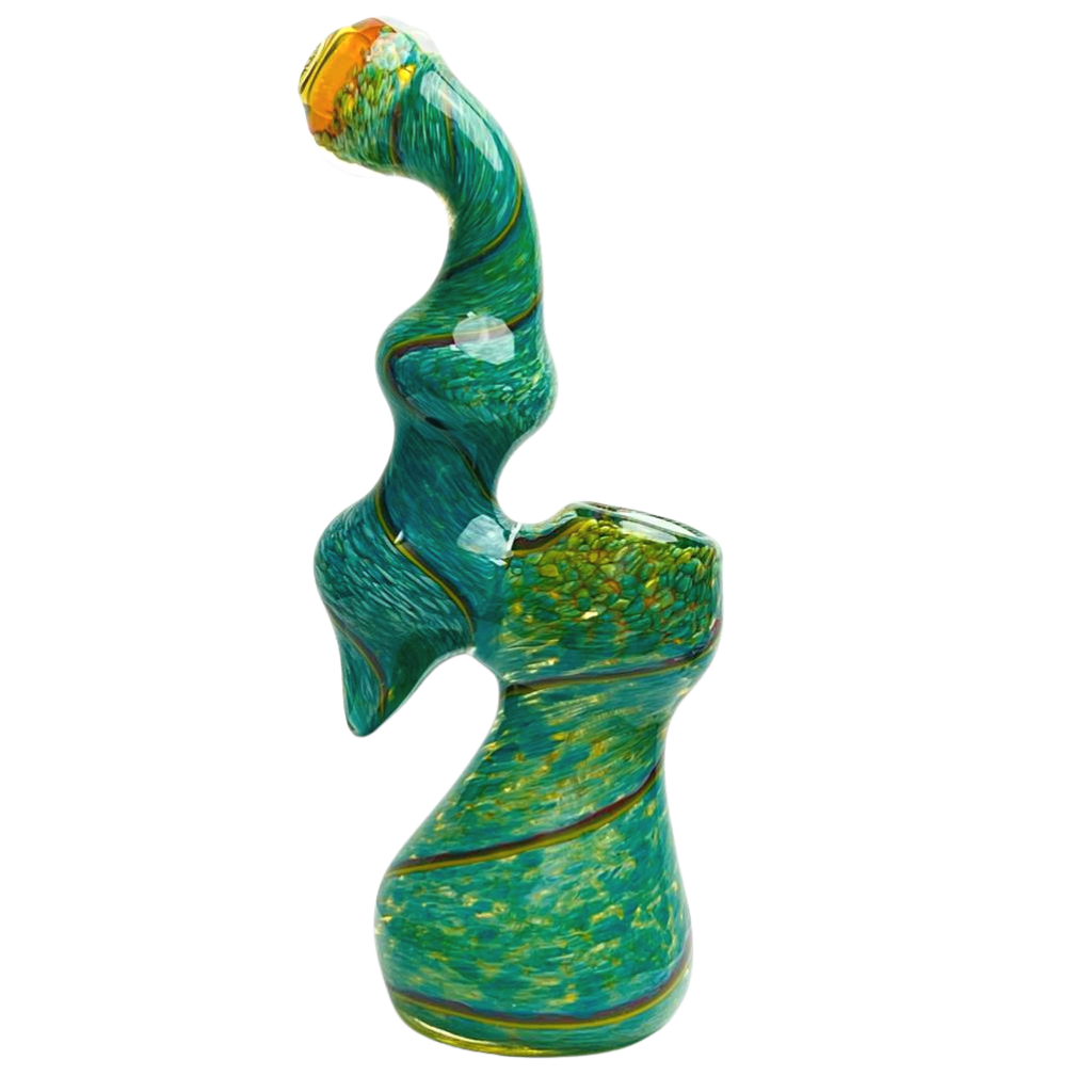 Red and Yellow Swirl Bubbler