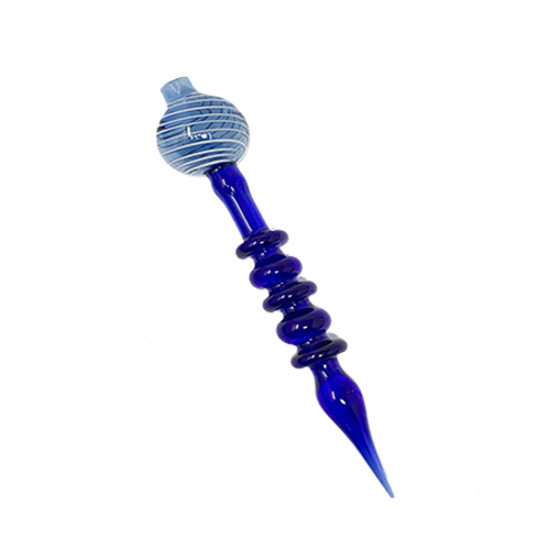 Blue and Clear Swirl Dabber