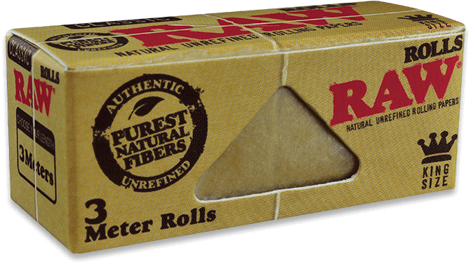 Classic Raw Rolls Natural Unrefined Rolling Papers 3 Meters
