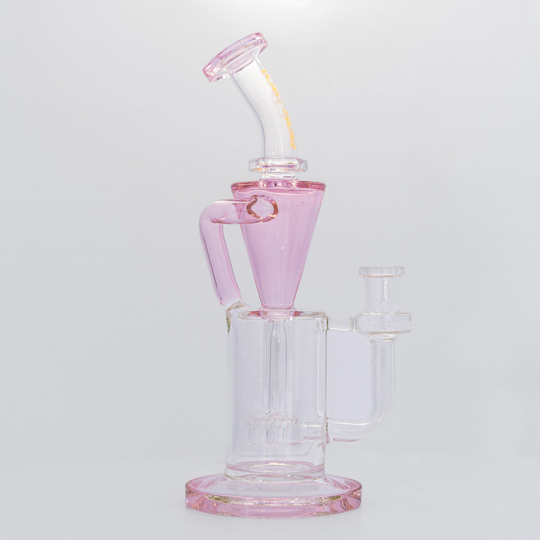 Tornado Glass-14mm Klein Recycler-Pink