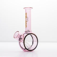 Load image into Gallery viewer, Pink Round Tornado Glass Bubbler
