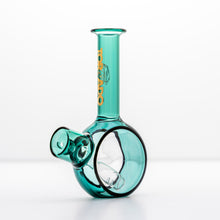 Load image into Gallery viewer, Teal Round Tornado Glass Bubbler
