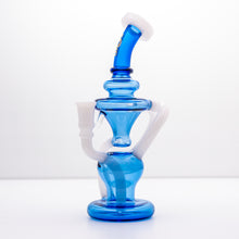 Load image into Gallery viewer, Tornado Glass-14mm Split Recycler-Blue
