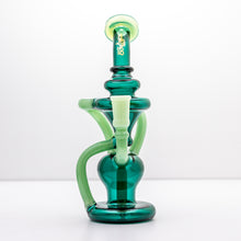 Load image into Gallery viewer, Tornado Glass-14mm Split Recycler-Green

