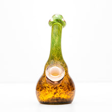 Load image into Gallery viewer, 14mm Handle Glass Green and Red Frittered Dab Rig
