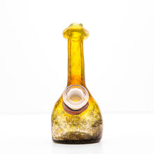Load image into Gallery viewer, 14mm Handle Glass Yellow and Blue Frittered Dab Rig

