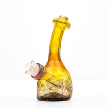 Load image into Gallery viewer, 14mm Handle Glass Yellow and Blue Frittered Dab Rig
