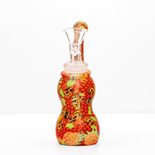 Load image into Gallery viewer, 14mm Silicone Red Rick and Morty Honeycomb Bubbler
