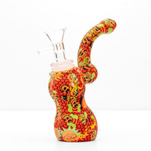 Load image into Gallery viewer, 14mm Silicone Red Rick and Morty Honeycomb Bubbler
