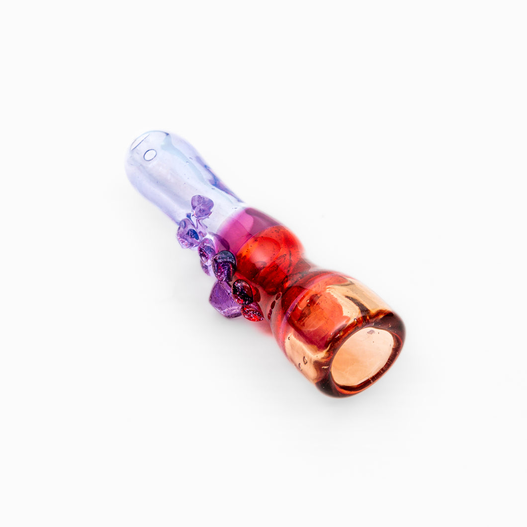 Handle Glass Red, Blue and Purple Chillum