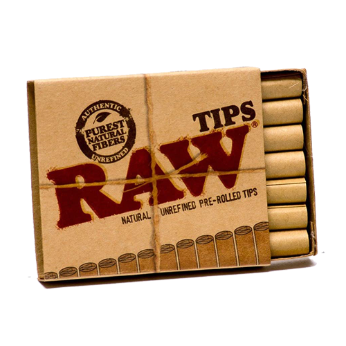Raw Natural Unrefined Pre-Rolled Tips - 21Count