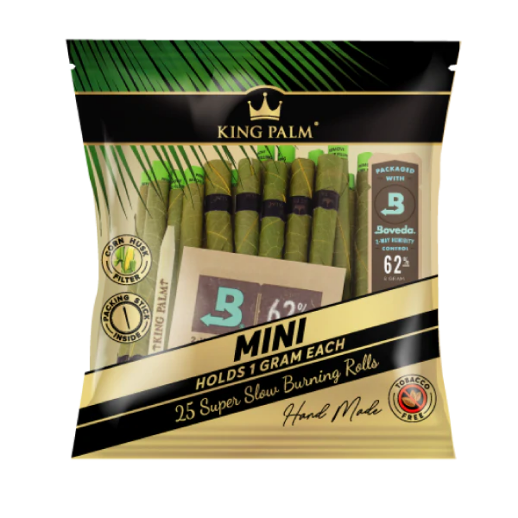 King Palm Rollie - Mini-1 Gram Real Leaf Rolls - 25 Pack