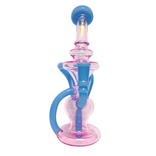 Load image into Gallery viewer, Tornado Glass-14mm Split Recycler-Pink
