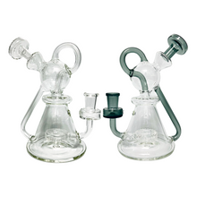 Load image into Gallery viewer, Looped Recycler- 14mm Glass Dab Rig
