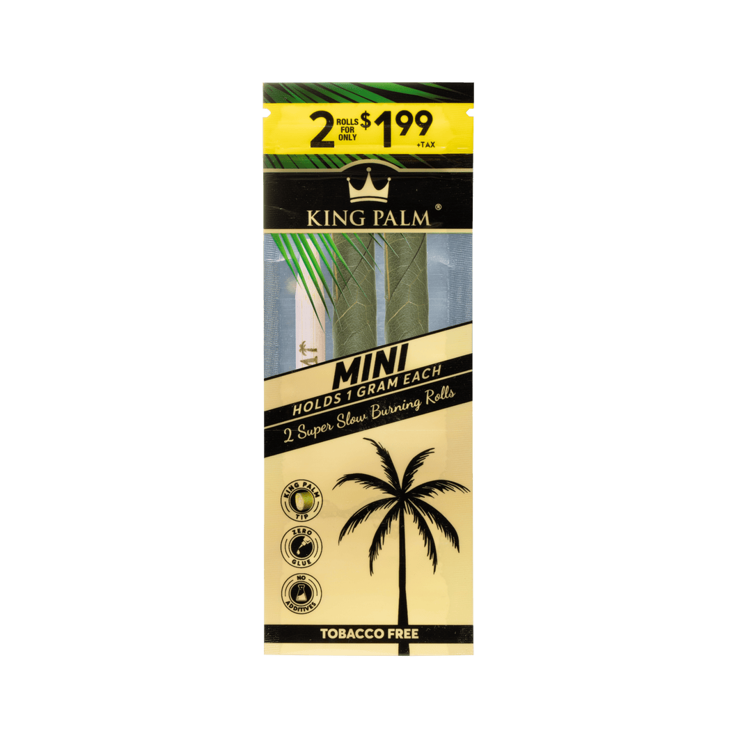 King Palm Minis - 1 Gram Real Leaf Rolls - 2 Pack
