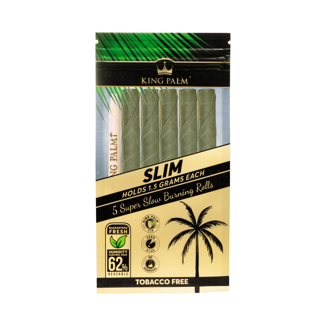 King Palm Slim - 1.25 Gram Real Leaf Rolls - 5 Pack